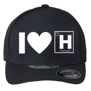 I Love Hydrogen Vehicles Fuel Cells H Symbol Periodic Table FCEVs Flexfit Unipanel Trucker Cap