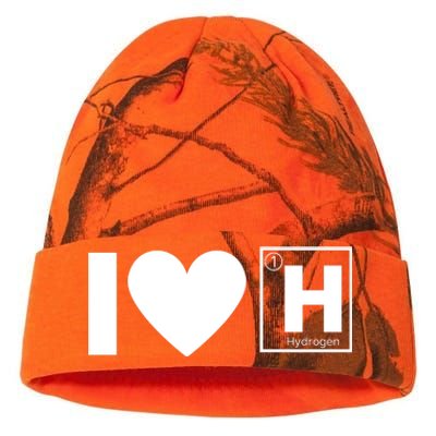 I Love Hydrogen Vehicles Fuel Cells H Symbol Periodic Table FCEVs Kati Licensed 12" Camo Beanie