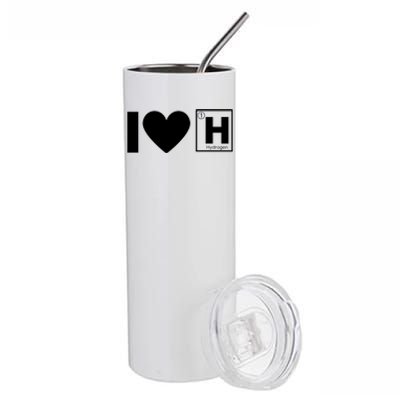 I Love Hydrogen Vehicles Fuel Cells H Symbol Periodic Table FCEVs Stainless Steel Tumbler