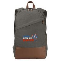 I Like How He Bangs Firework Celebration Funny 4th Of July Cotton Canvas Backpack
