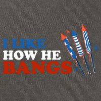 I Like How He Bangs Firework Celebration Funny 4th Of July Cotton Canvas Backpack