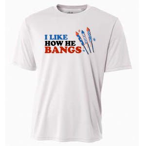 I Like How He Bangs Firework Celebration Funny 4th Of July Cooling Performance Crew T-Shirt