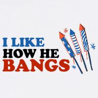 I Like How He Bangs Firework Celebration Funny 4th Of July Full-Length Apron With Pockets