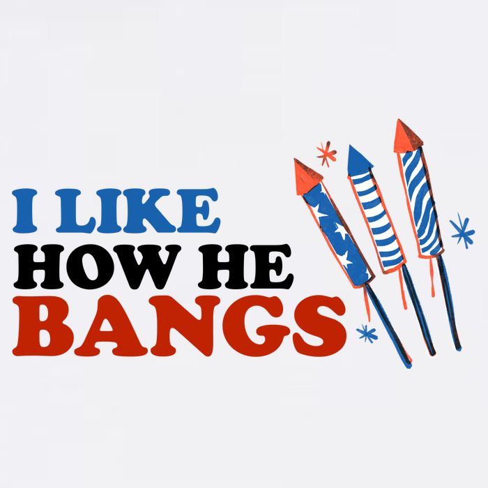 I Like How He Bangs Firework Celebration Funny 4th Of July Full-Length Apron With Pockets