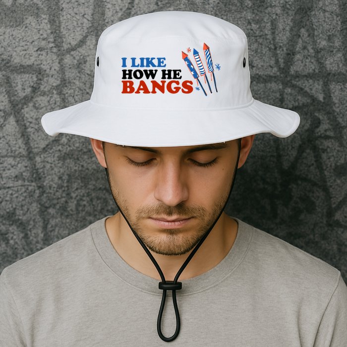 I Like How He Bangs Firework Celebration Funny 4th Of July Bucket Hat