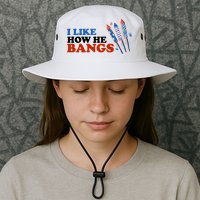 I Like How He Bangs Firework Celebration Funny 4th Of July Bucket Hat