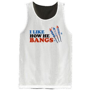 I Like How He Bangs Firework Celebration Funny 4th Of July Mesh Reversible Basketball Jersey Tank