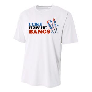 I Like How He Bangs Firework Celebration Funny 4th Of July Performance Sprint T-Shirt