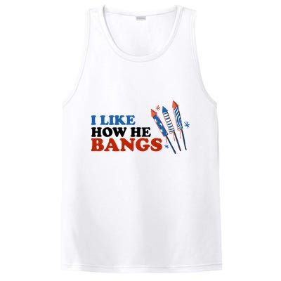 I Like How He Bangs Firework Celebration Funny 4th Of July PosiCharge Competitor Tank
