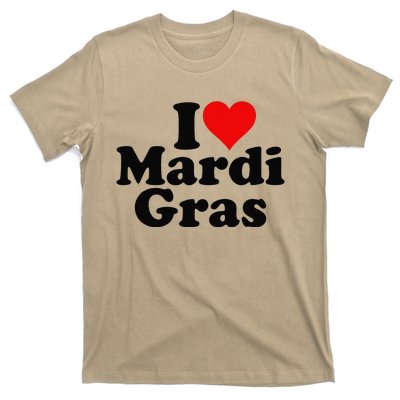 I Love Heart Mardi Gras Fat Tuesday Carnival T-Shirt