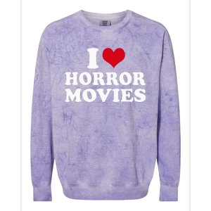 I Love Horror Movies funny sayings Colorblast Crewneck Sweatshirt