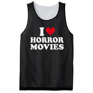 I Love Horror Movies funny sayings Mesh Reversible Basketball Jersey Tank