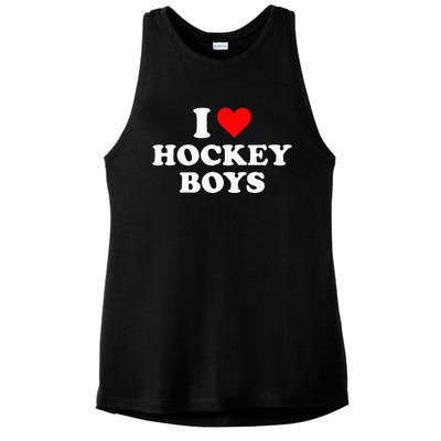 I Love Hockey Ladies PosiCharge Tri-Blend Wicking Tank