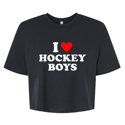 I Love Hockey Bella+Canvas Jersey Crop Tee