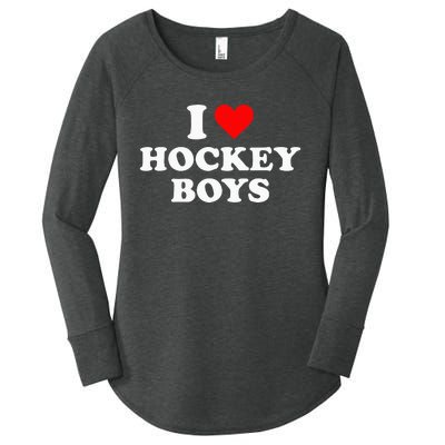 I Love Hockey Women's Perfect Tri Tunic Long Sleeve Shirt