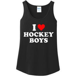 I Love Hockey Ladies Essential Tank