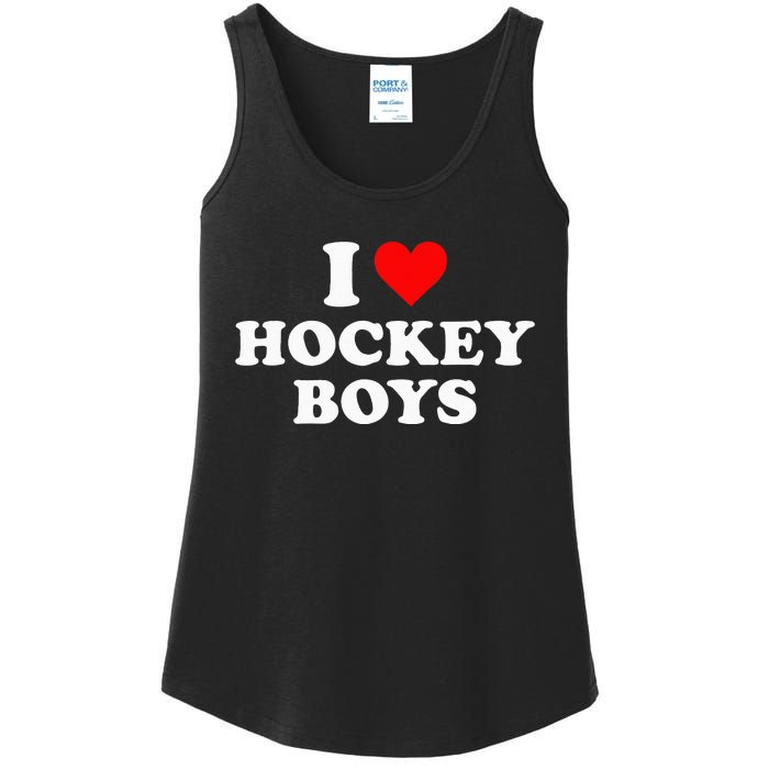 I Love Hockey Ladies Essential Tank