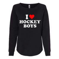 I Love Hockey Womens California Wash Sweatshirt