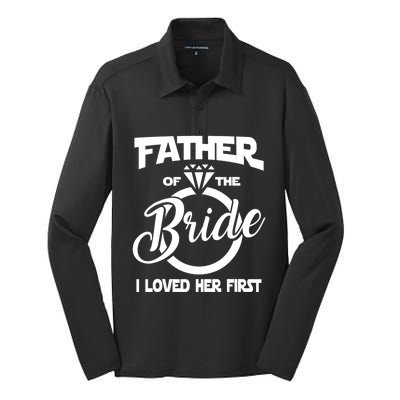 I Loved Her First Father Of The Bride Daddys Little Bride Silk Touch Performance Long Sleeve Polo