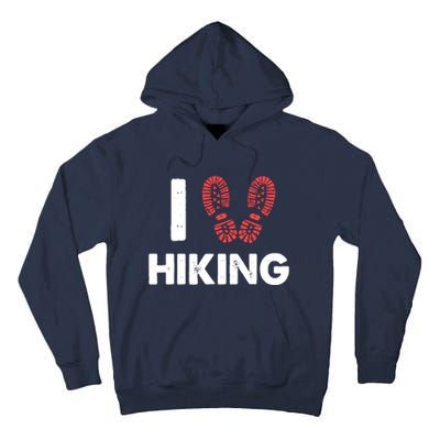 I Love Hiking Boots Heart Gift For Hikers Campers Walkers Tall Hoodie