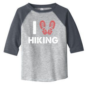 I Love Hiking Boots Heart Gift For Hikers Campers Walkers Toddler Fine Jersey T-Shirt