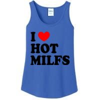 I Love Hot Milfs Funny Gift I Heart Hot Milfs Funny Gift Love Hot Moms Cute Gift Ladies Essential Tank