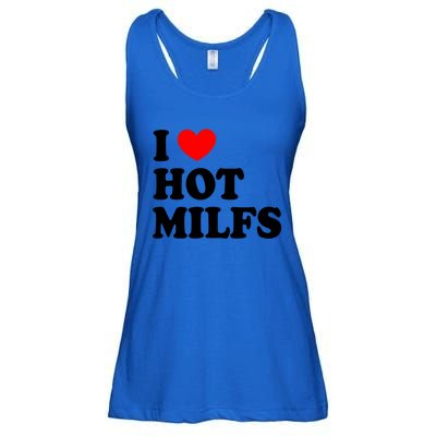 I Love Hot Milfs Funny Gift I Heart Hot Milfs Funny Gift Love Hot Moms Cute Gift Ladies Essential Flowy Tank