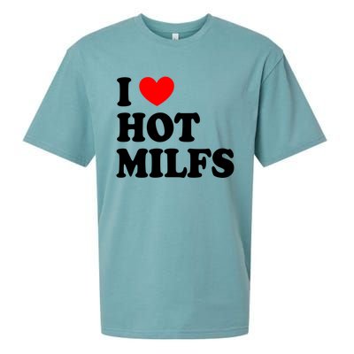 I Love Hot Milfs Funny Gift I Heart Hot Milfs Funny Gift Love Hot Moms Cute Gift Sueded Cloud Jersey T-Shirt