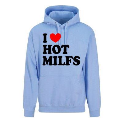 I Love Hot Milfs Funny Gift I Heart Hot Milfs Funny Gift Love Hot Moms Cute Gift Unisex Surf Hoodie