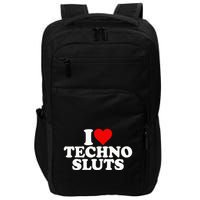I Love Heart Techno Sluts Edm Music Impact Tech Backpack