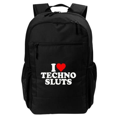 I Love Heart Techno Sluts Edm Music Backpack
