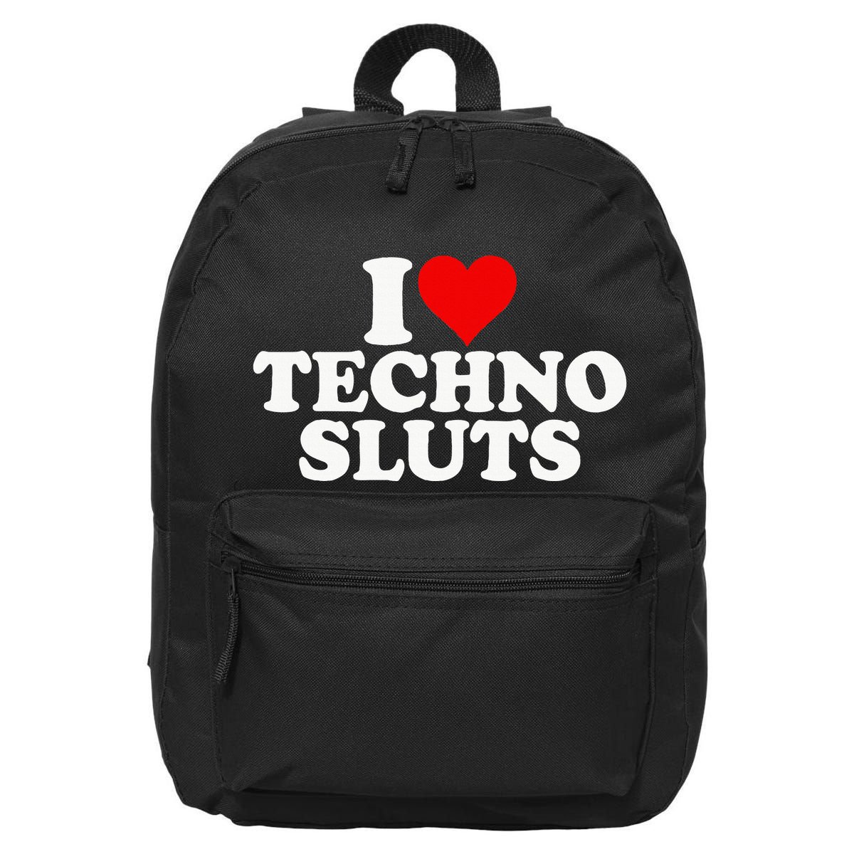 I Love Heart Techno Sluts Edm Music 16 in Basic Backpack