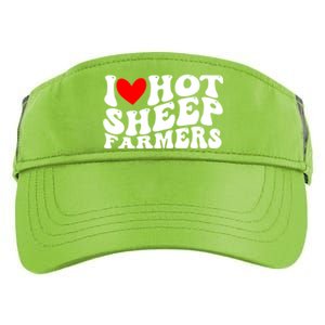 I Love Hot Shep Farmers Heart Husband Boyfriend Cowboy Adult Drive Performance Visor