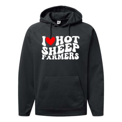 I Love Hot Shep Farmers Heart Husband Boyfriend Cowboy Performance Fleece Hoodie