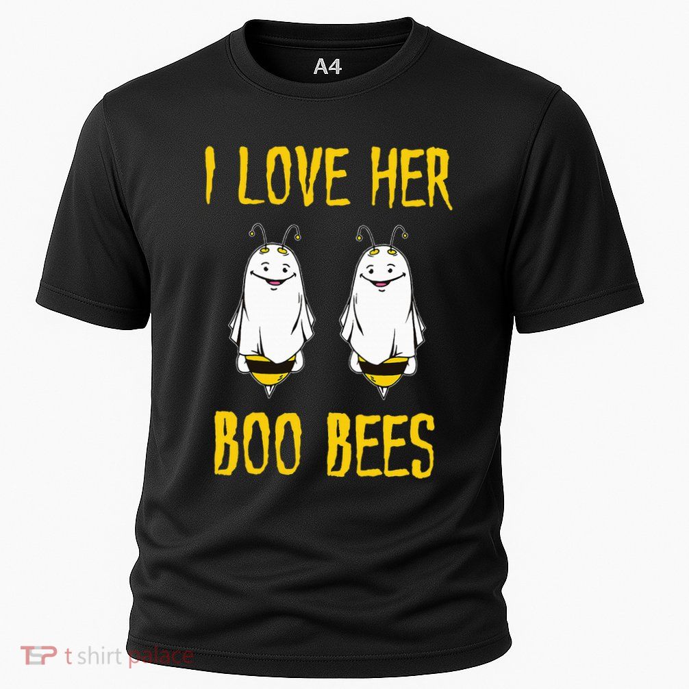 I Love Her Boo Bees Ghost Outfit Funny Halloween Gifts Performance Shirt