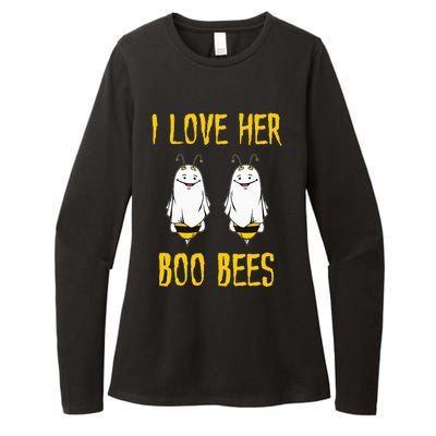 I Love Her Boo Bees Ghost Outfit Funny Halloween Gifts Womens CVC Long Sleeve Shirt