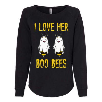 I Love Her Boo Bees Ghost Outfit Funny Halloween Gifts Womens California Wash Sweatshirt