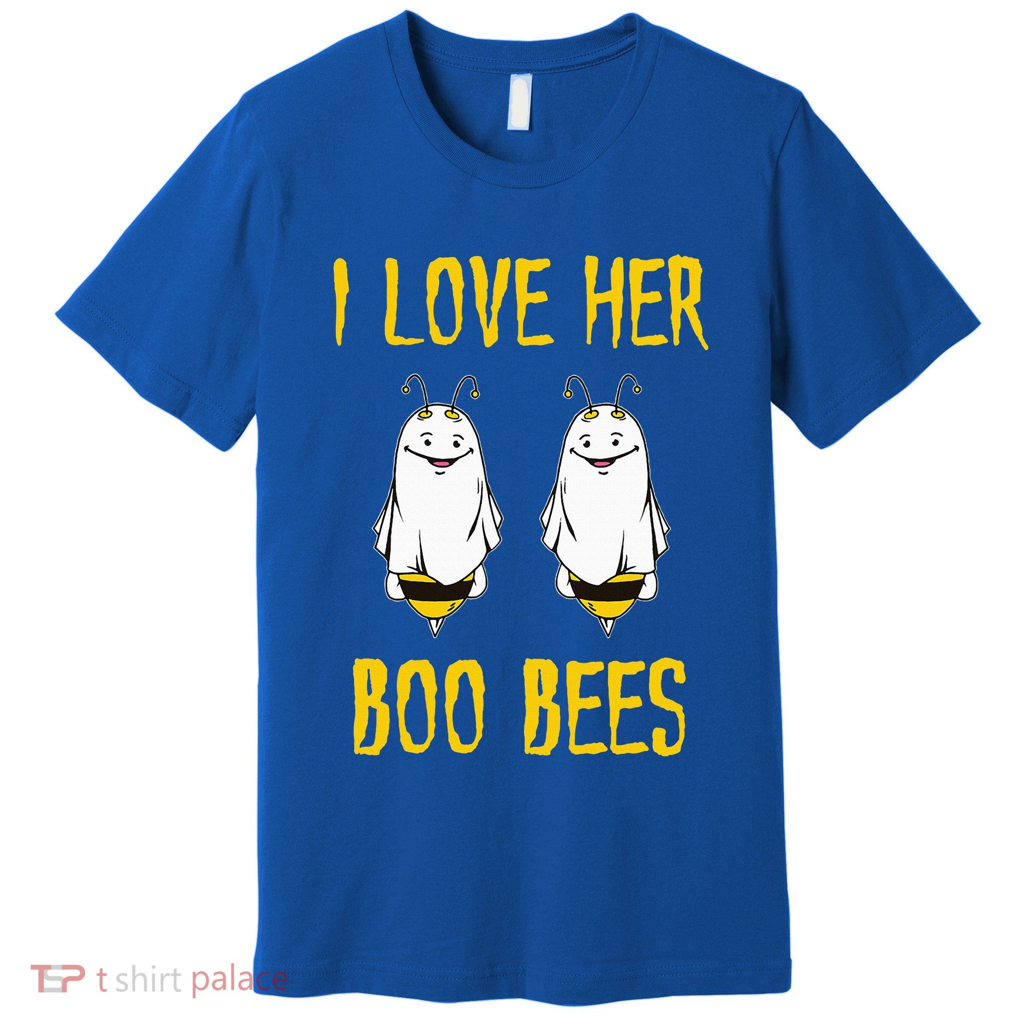 I Love Her Boo Bees Ghost Outfit Funny Halloween Gifts Premium T-Shirt
