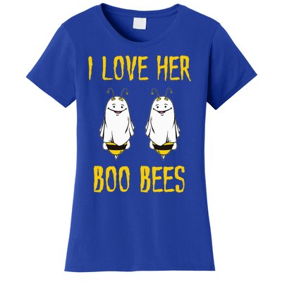 I Love Her Boo Bees Ghost Outfit Funny Halloween Gifts Women's T-Shirt