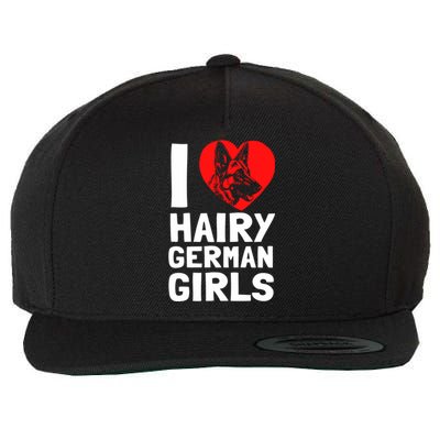 I Love Hairy GermanGirLs German Shepherd Edition Wool Snapback Cap