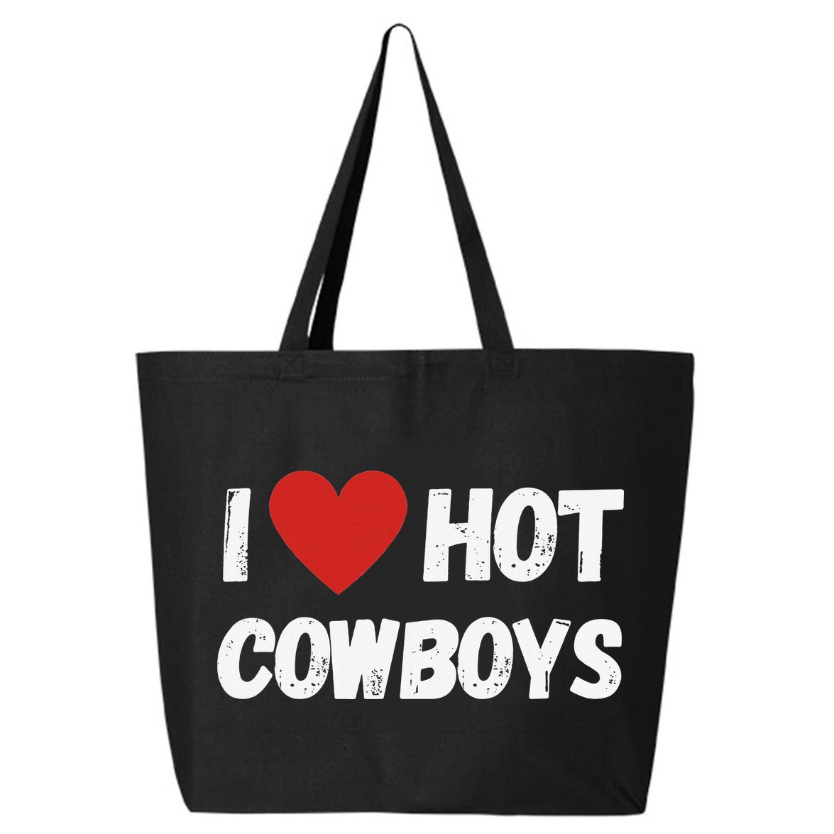 I love Hot Cowboys I Heart Cowboys Funny Western 25L Jumbo Tote