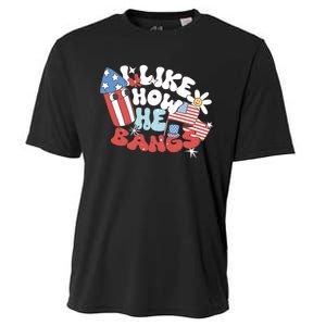 I Like How He Bangs I Like How She Explodes Couple 4th July Cooling Performance Crew T-Shirt