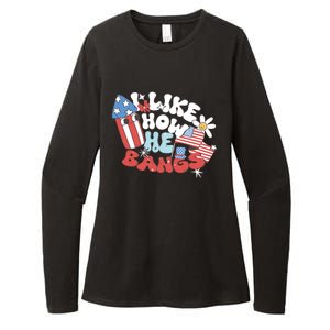 I Like How He Bangs I Like How She Explodes Couple 4th July Womens CVC Long Sleeve Shirt