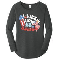 I Like How He Bangs I Like How She Explodes Couple 4th July Women's Perfect Tri Tunic Long Sleeve Shirt