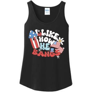 I Like How He Bangs I Like How She Explodes Couple 4th July Ladies Essential Tank