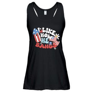 I Like How He Bangs I Like How She Explodes Couple 4th July Ladies Essential Flowy Tank