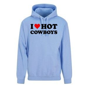 I Love Hot Cowboys I Heart Hot Cowboys Lover Gift Cowgirl Great Gift Unisex Surf Hoodie