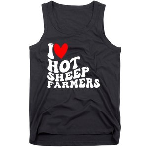 I Love Hot Shep Farmers Heart Husband Boyfriend Cowboy Tank Top