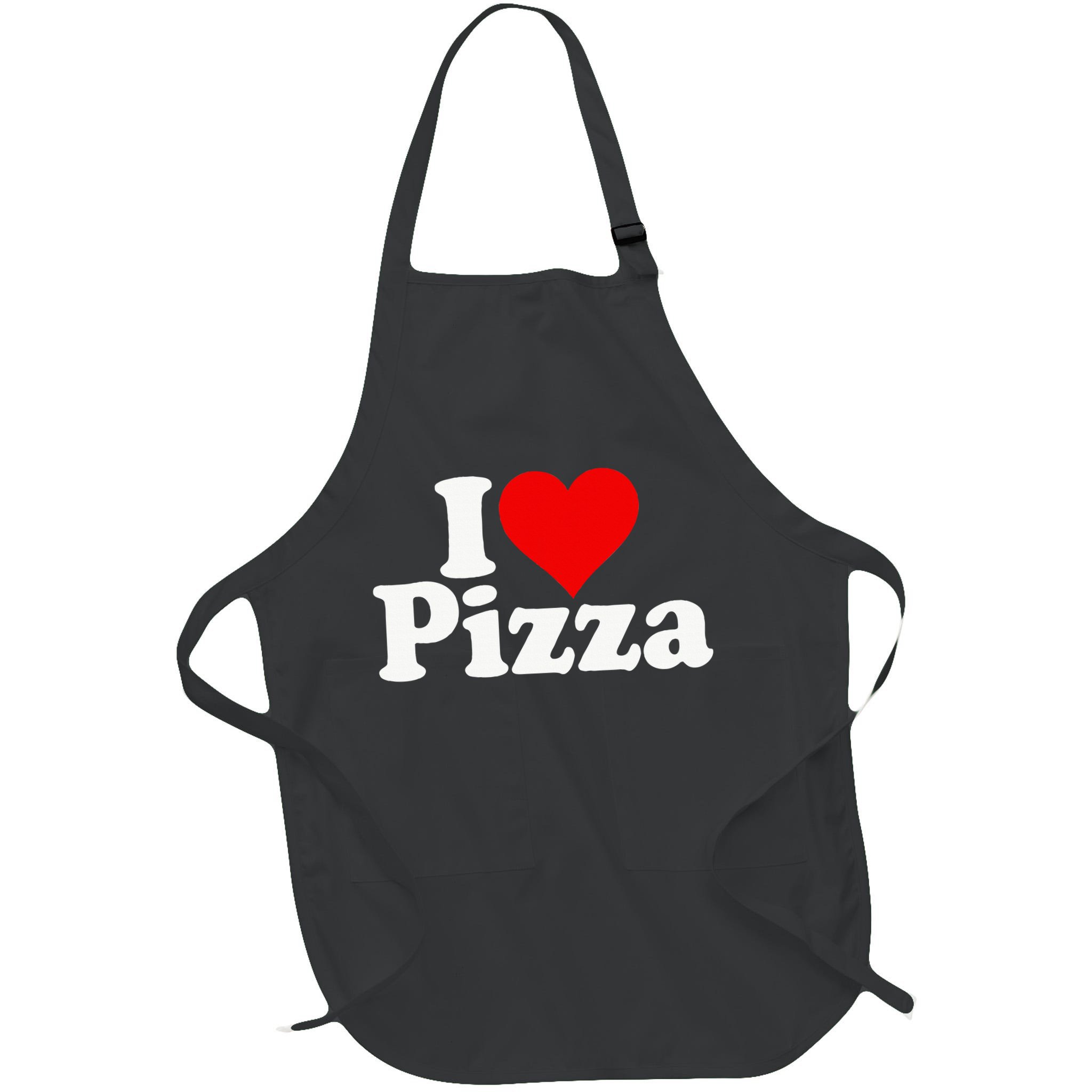 I Love Heart Pizza Za Apron