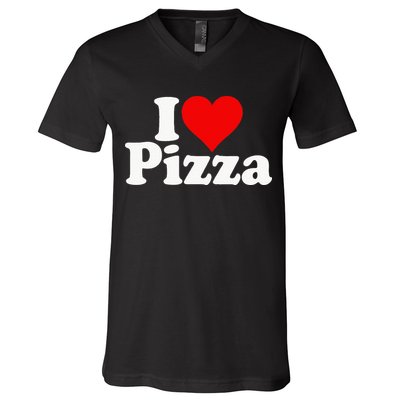 I Love Heart Pizza Za V-Neck T-Shirt